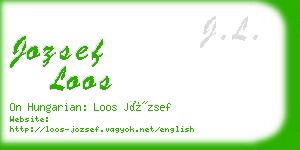 jozsef loos business card